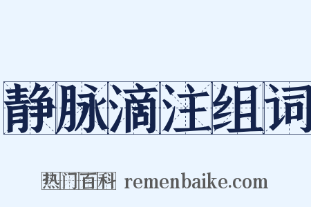 静脉滴注组词是什么意思的图片